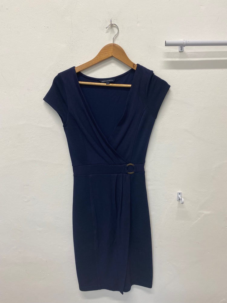Classic French Connection Dress UK6 Navy Blue Bodycon JB006