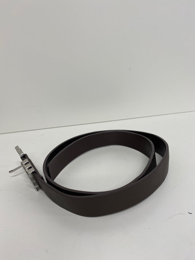 Classic Michael Kors Belt UK XS Brown leather silver hardware JB006