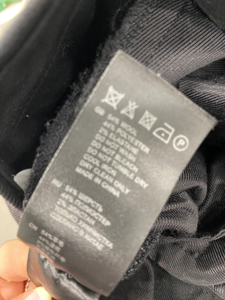 Classic Reiss Tailored trousers Uk 8 Black office JB006