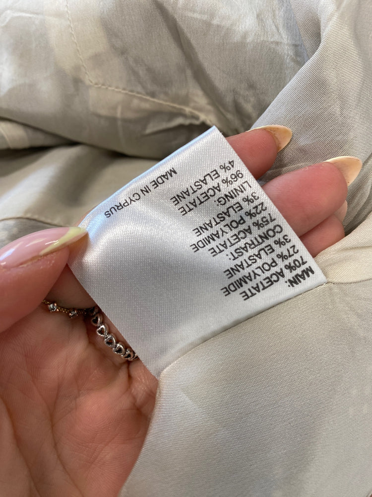 Classic Karen Millen Dress UK8 grey roses Pencil JB006