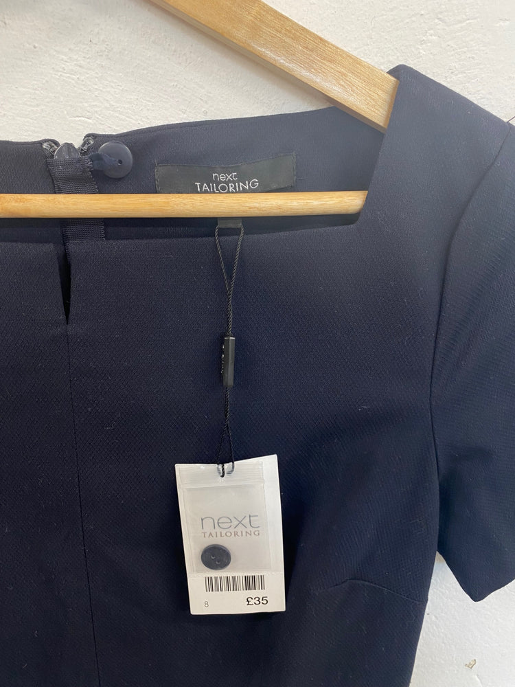 Classic Next Midi Dress UK8 Navy JB006