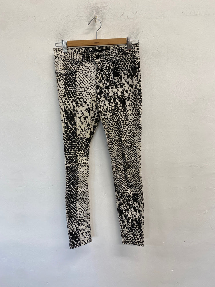 Classic Karen Millen Skinny jeans Uk 6 Black splatter JB006