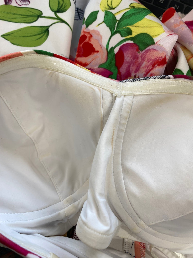 Classic Guess Strapless Top UK S Multicolour Floral JB006