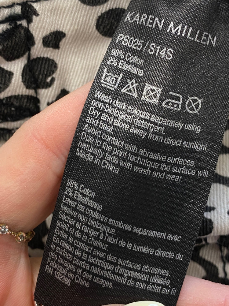 Classic Karen Millen Skinny jeans Uk 6 Black splatter JB006