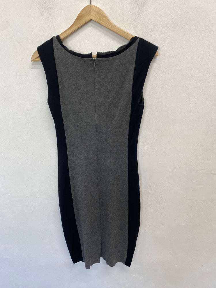 Classic Banana Republic Dress UK XS Gray and black office JB006