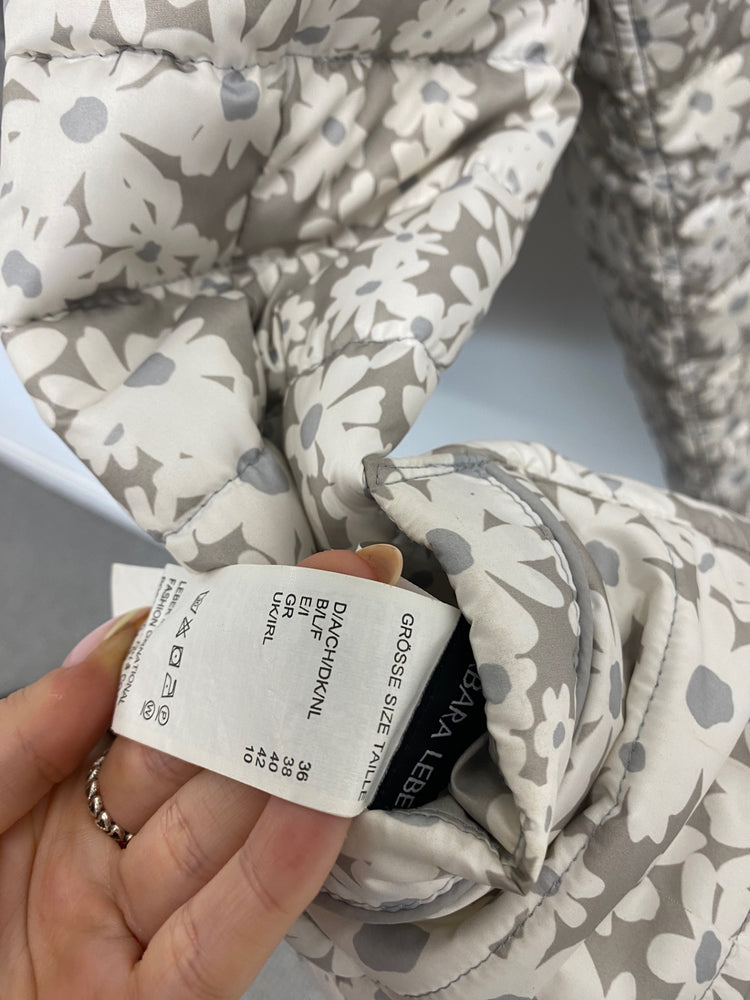 Classic Barbara lebek Puffer Jacket UK10 Grey floral JB006
