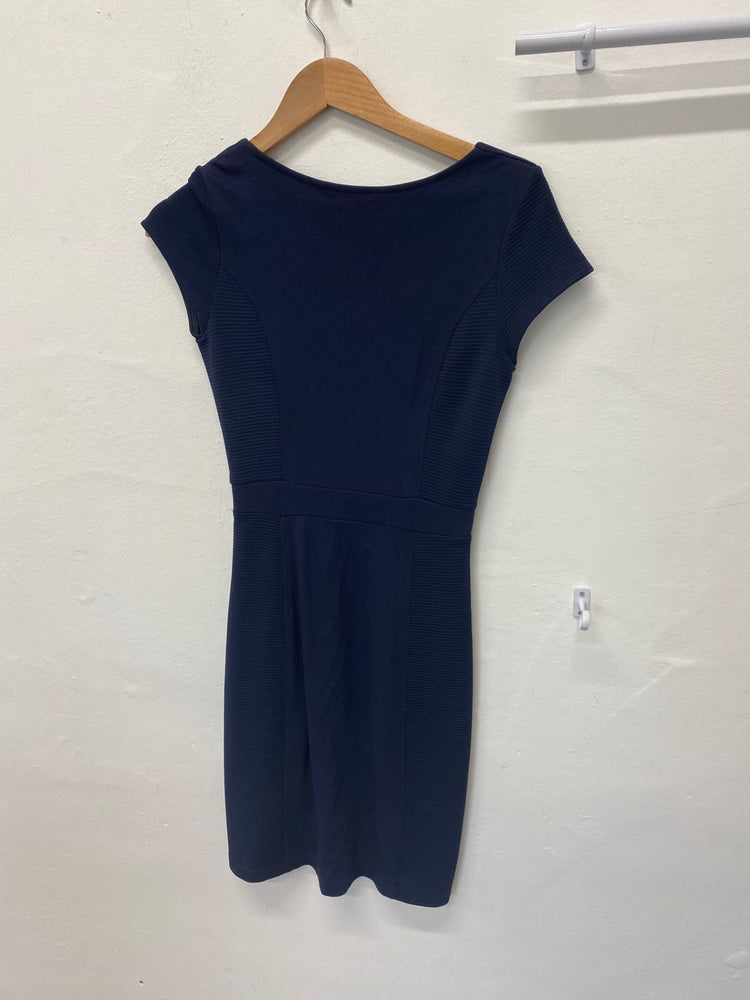 Classic French Connection Dress UK6 Navy Blue Bodycon JB006