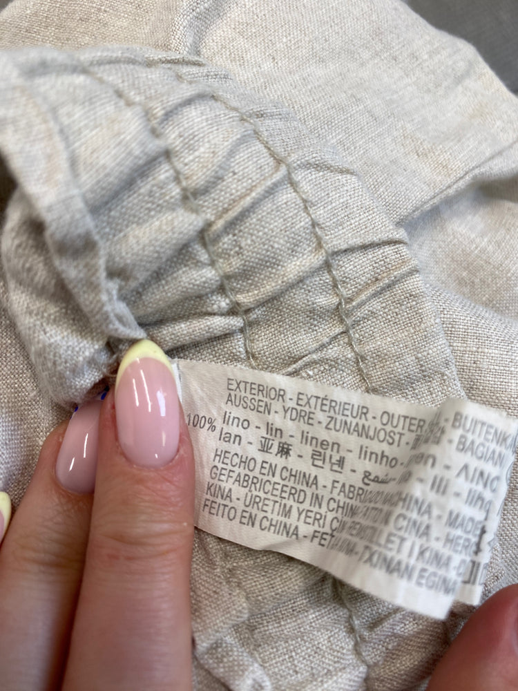 Classic Zara Wide leg trousers UK XS Beige summery JB006