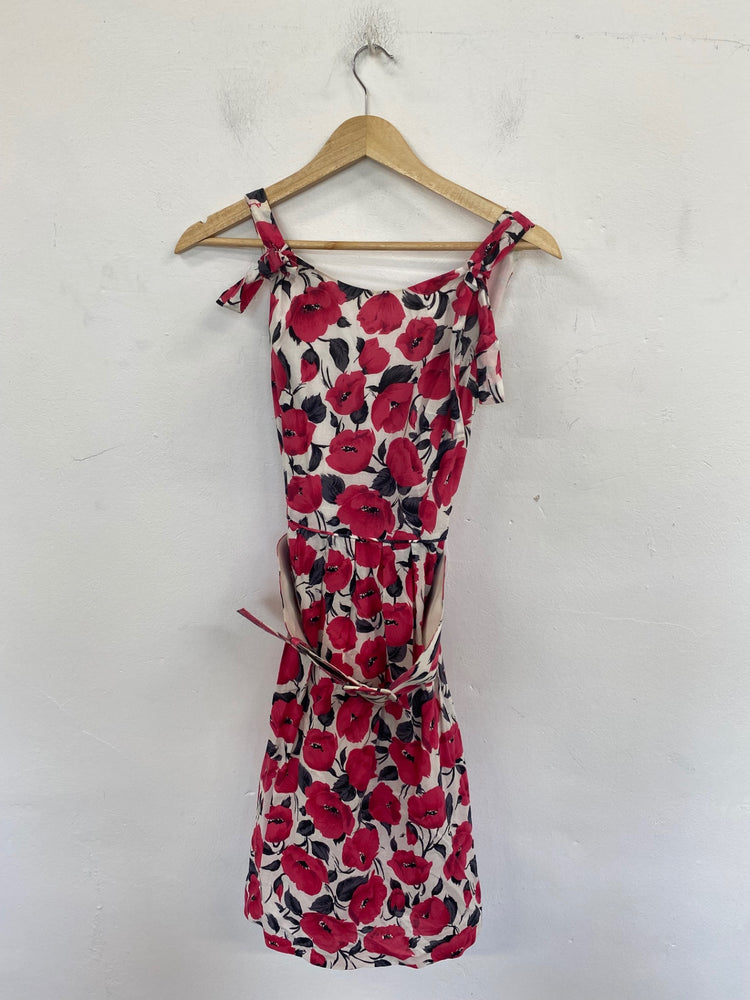 Classic Oasis Midi Dress UK8 Pink Multi Floral Print JB006