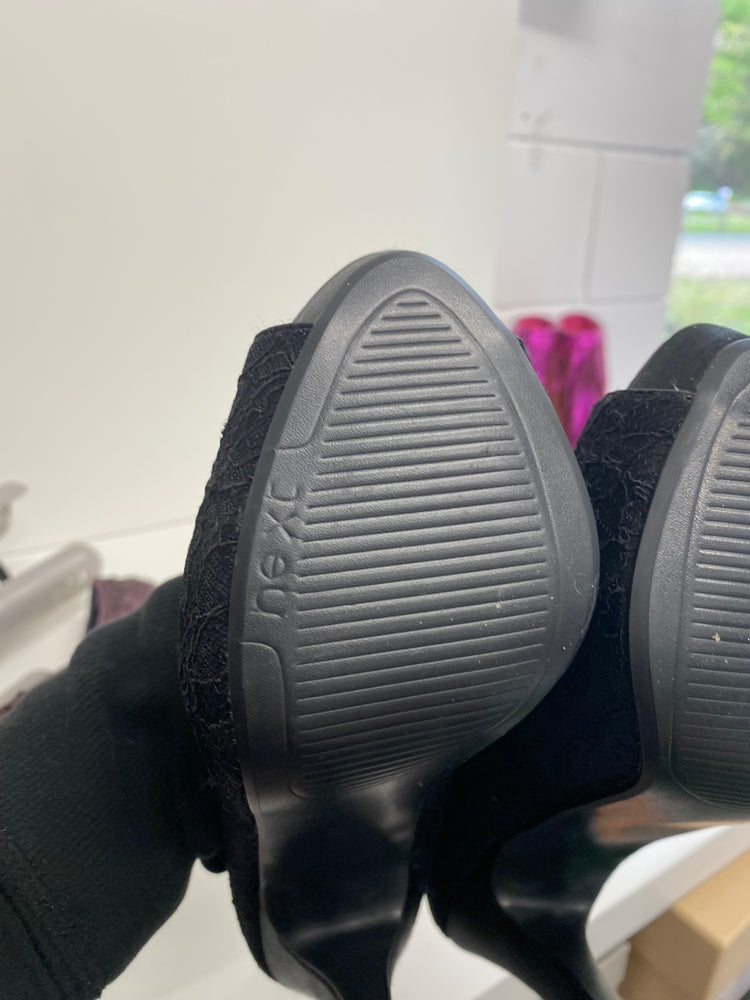 Classic Next High Heels UK3.5 Black lace occasion events stilletos BT001