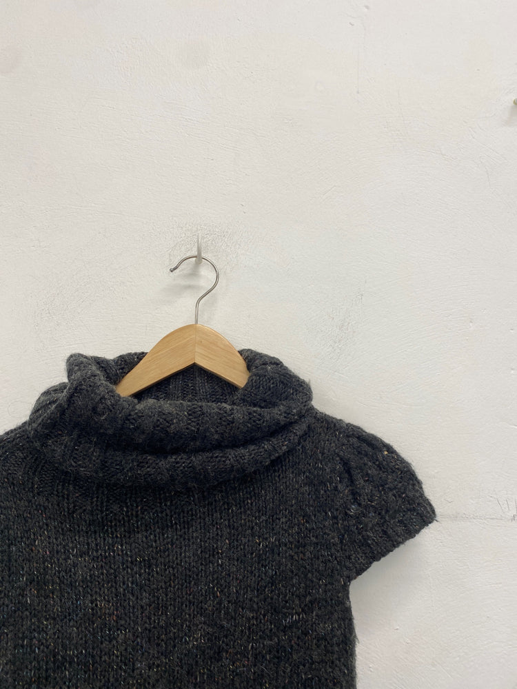 Classic Desigual Dress UK S Grey embroidered