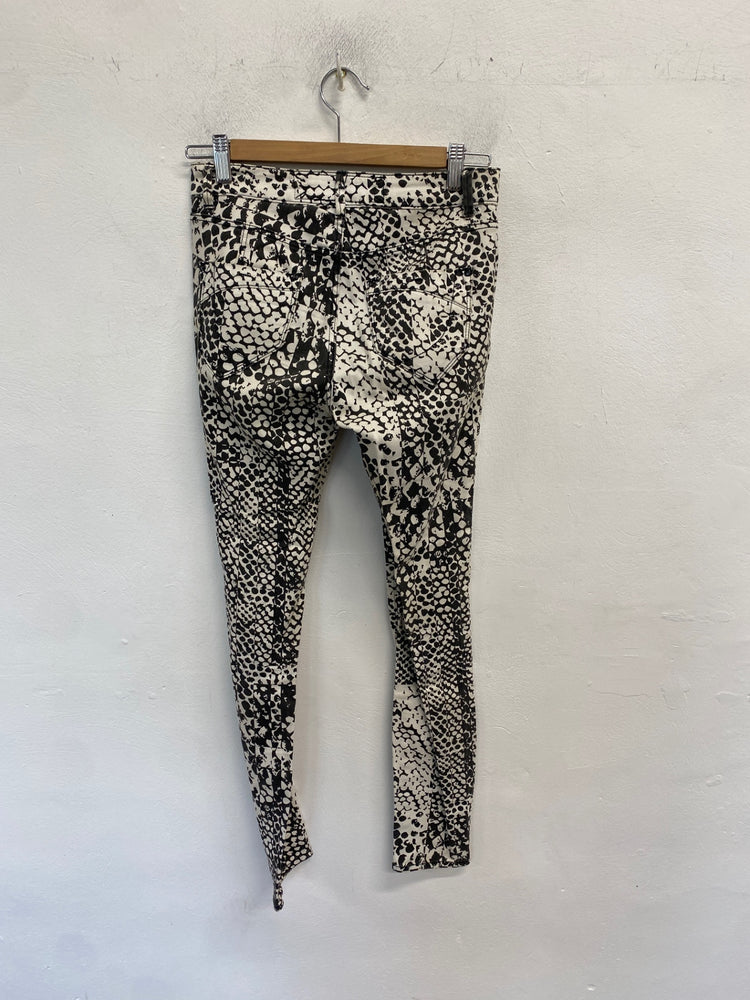 Classic Karen Millen Skinny jeans Uk 6 Black splatter JB006