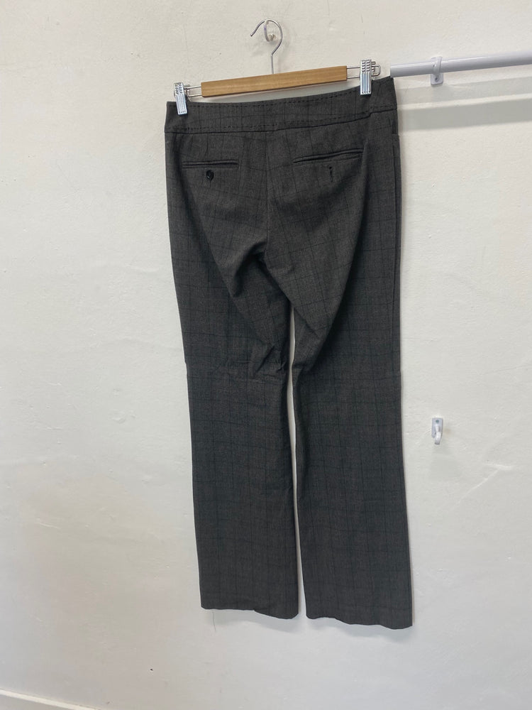 Classic Mango suit Wide leg trousers Uk8 Grey check JB006