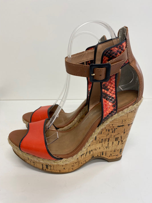 Classic Moda In Pelle Wedge Sandals UK6 Coral wedges BT001