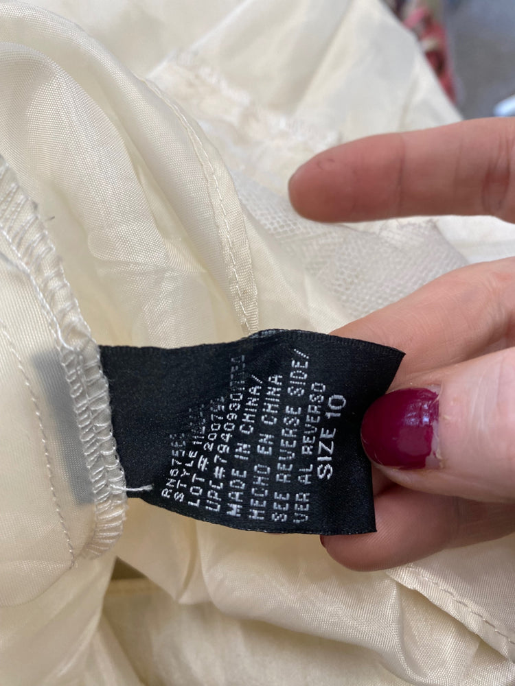 Fabulous S I Fashions Evening Dress UK10 Black and Cream TC002