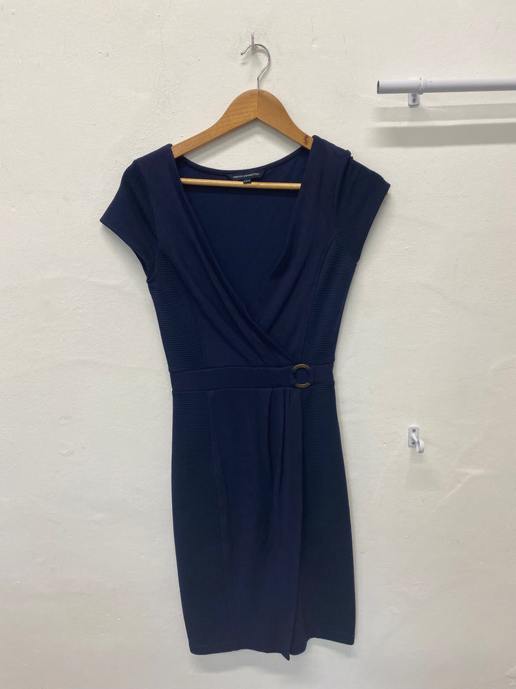 Classic French Connection Dress UK6 Navy Blue Bodycon JB006