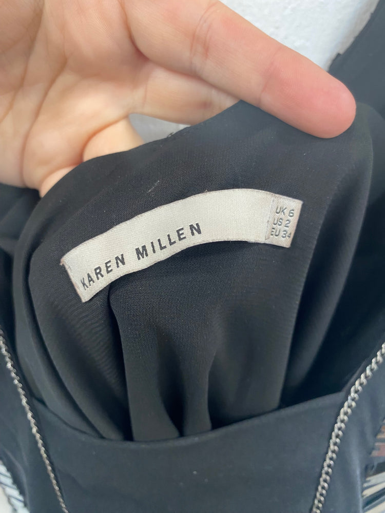 Y2K Vibes Karen Millen Mini Dress UK6 Black JB006