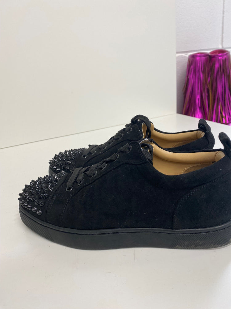 Classic Christian Louboutin Louis Junior Sneakers UK3 Black Spikes BT001