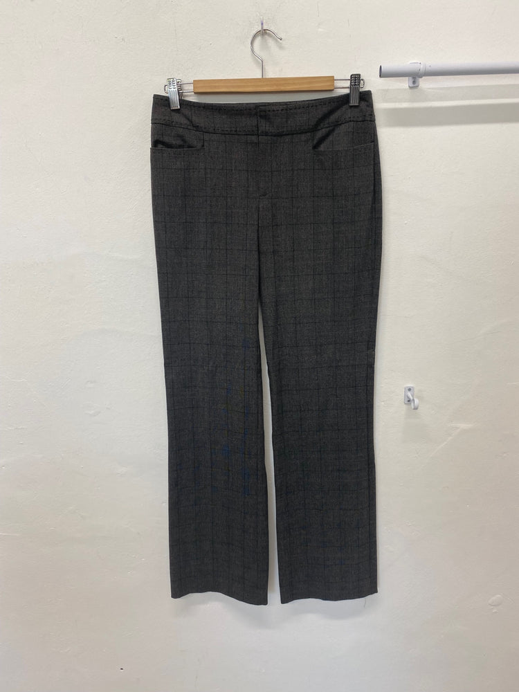 Classic Mango suit Wide leg trousers Uk8 Grey check JB006