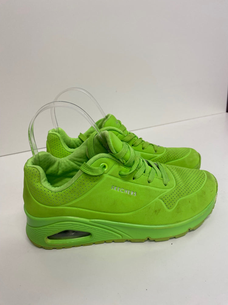 Classic Skechers Uno Night Sneakers UK3.5 Neon Green BT001