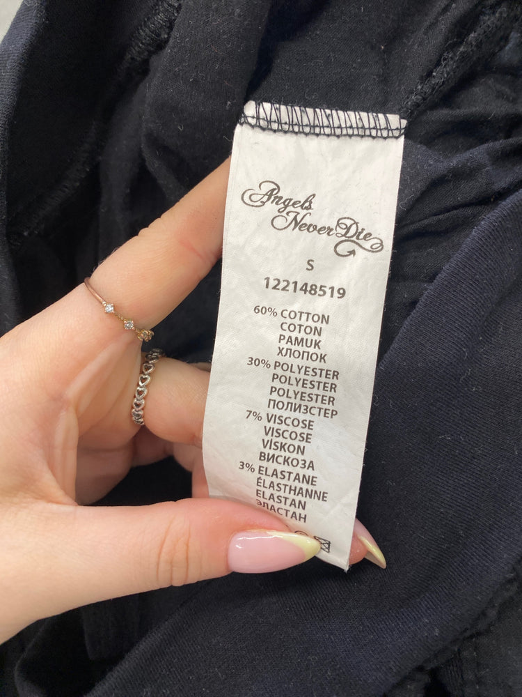 Classic Angels never die Dress UK S Black and brown drape JB006