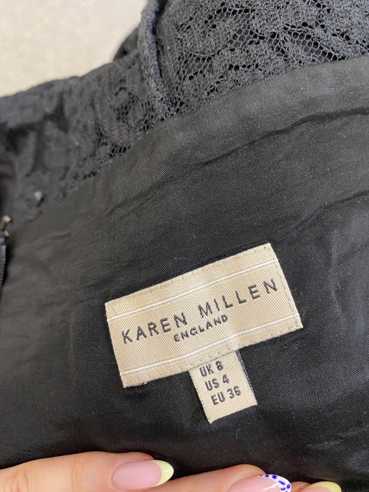 Classic Karen Millen Jumpsuit UK8 Black lace formal JB006