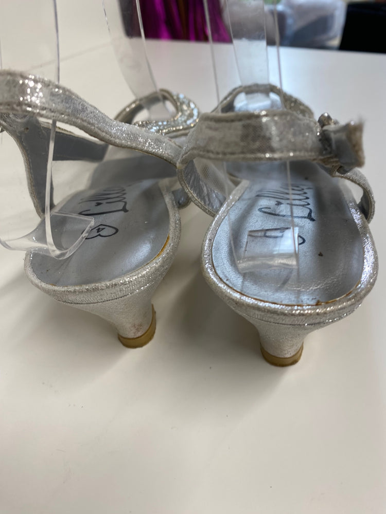 Classic Lilley Occasion Heels UK4 Silver Diamante party Wedding BT001