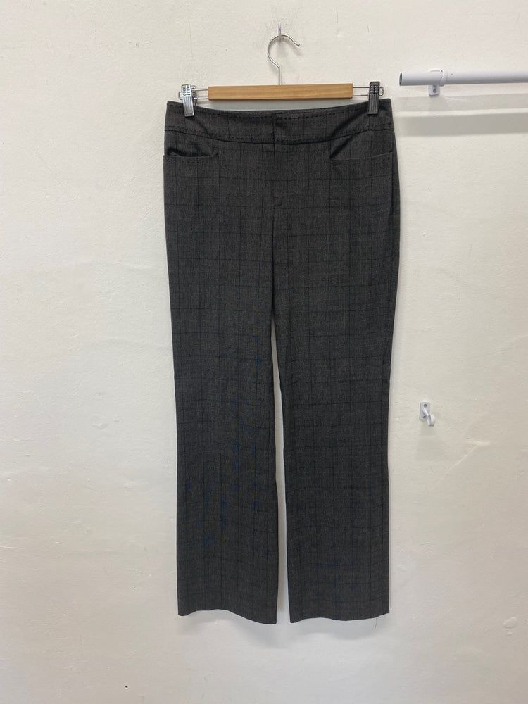 Classic Mango suit Wide leg trousers Uk8 Grey check JB006
