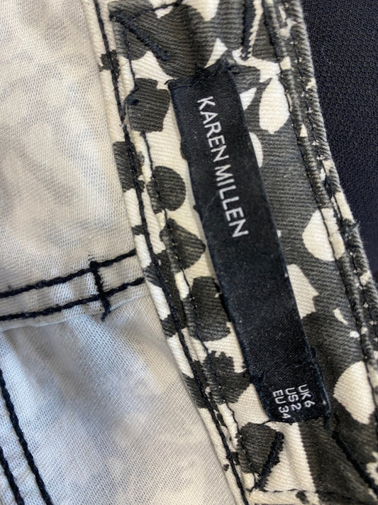 Classic Karen Millen Skinny jeans Uk 6 Black splatter JB006