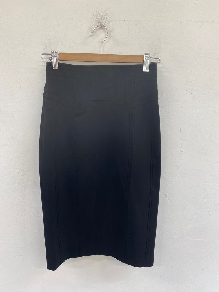 Classic Karen Millen Pencil Skirt UK8 Black JB006