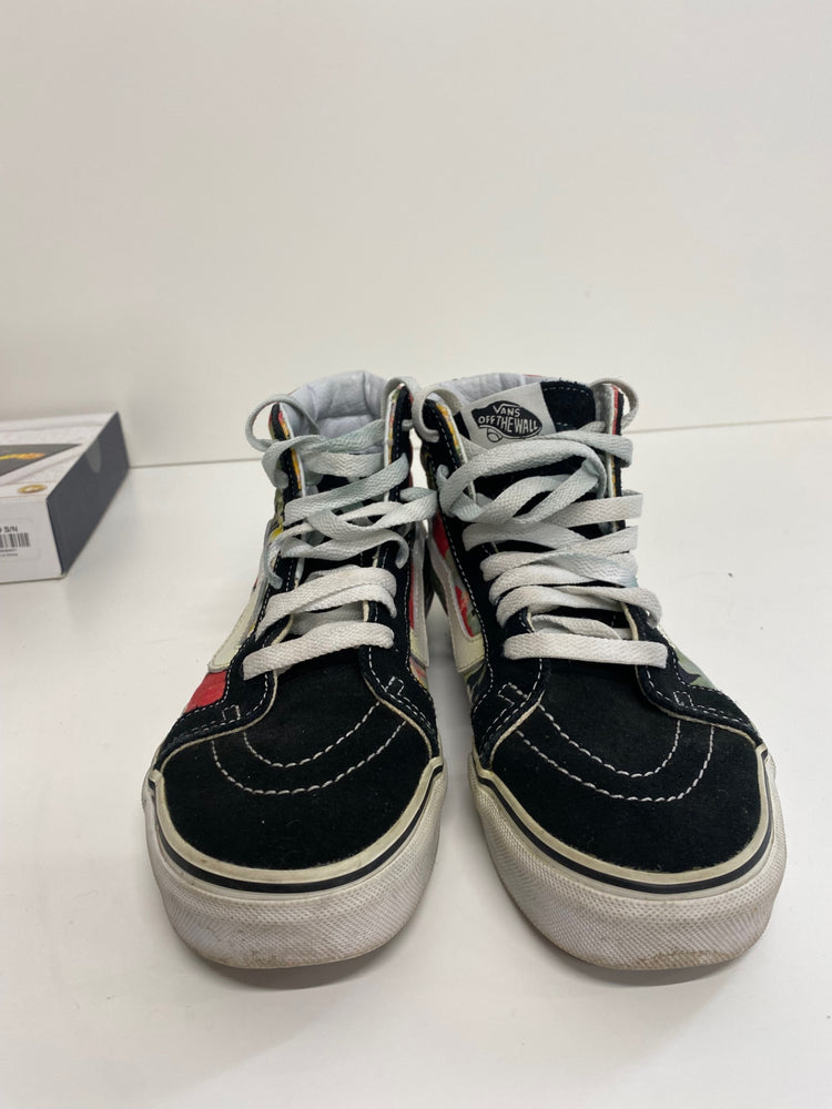 Classic Vans Sneakers UK3 Black Floral Patterns BT001