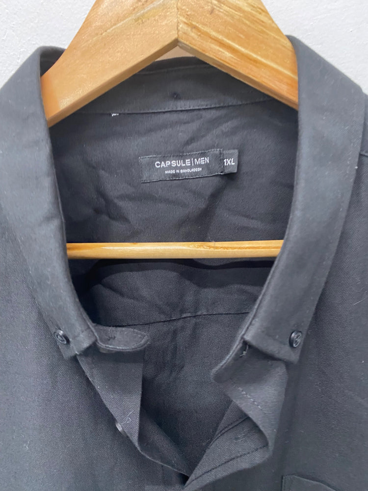 Fabulous Capsule / Men Button-Up Shirt UK XXL Black formal Race Days DW001