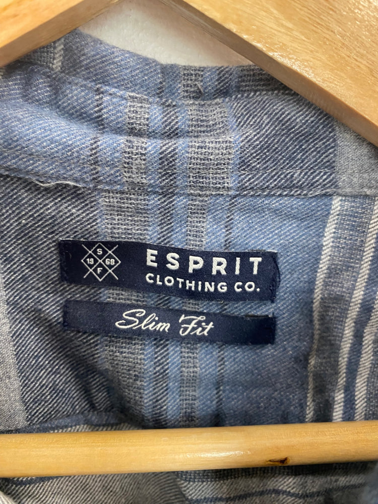 Classic Esprit Shirt UK L Blue & Grey Stripe KM001