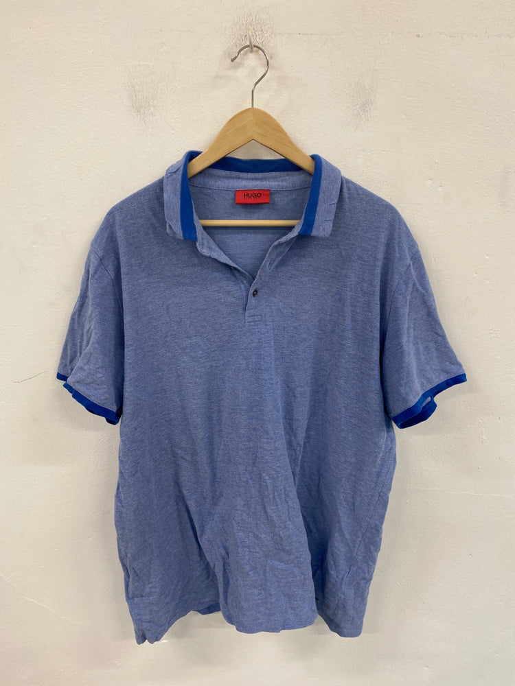 Classic Golf Hugo Boss Polo Shirt UK XXL Blue DW001