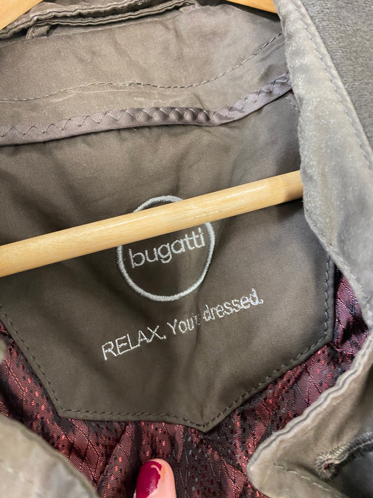 Fabulous Bugatti Overcoat 42R Olive Brown raincoat classic JP001