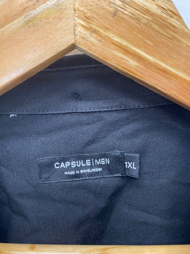 Fabulous Capsule / Men Button-Up Shirt UK XXL Black formal Race Days DW001