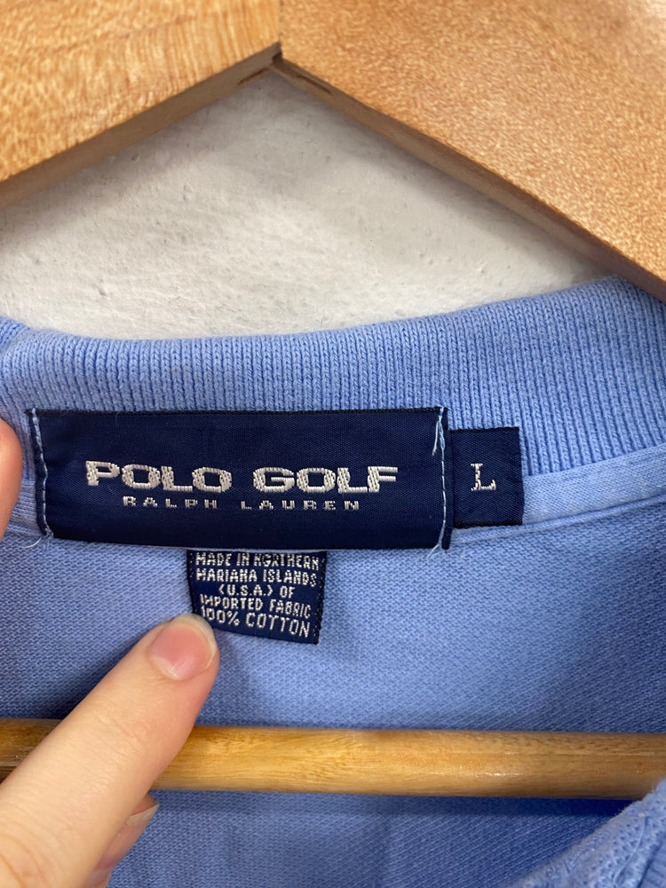Classic Polo Golf Ralph Lauren Polo Shirt UK L Light Blue JP001
