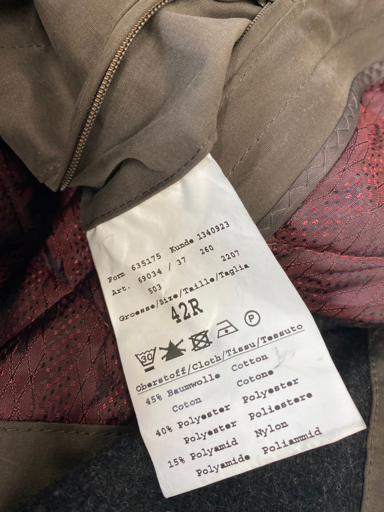 Fabulous Bugatti Overcoat 42R Olive Brown raincoat classic JP001