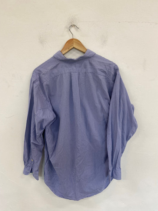 Classic Ralph Lauren Shirt UK M Blue Gingham JP001