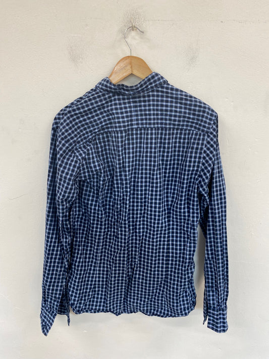 Classic Hugo Boss Shirt UK L Blue & Navy Check DW002