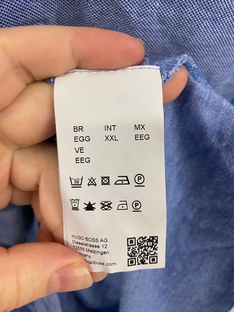 Classic Golf Hugo Boss Polo Shirt UK XXL Blue DW001