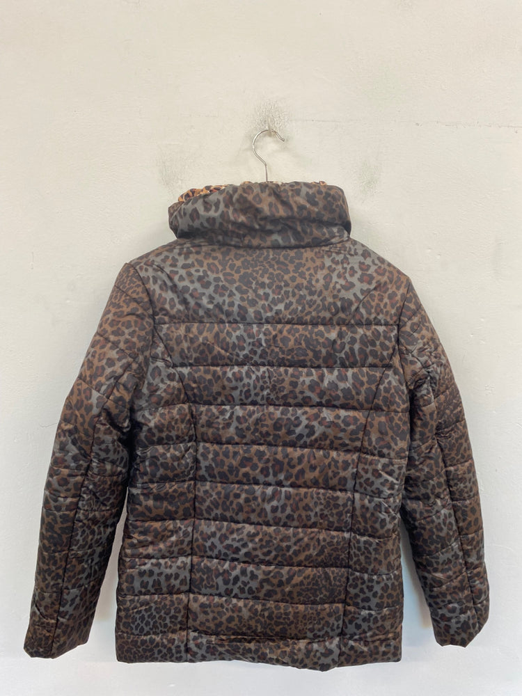 Fabulous AVON Puffer Jacket UK6-8 Brown Animal Print BT001