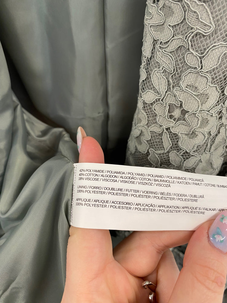 Fabulous MANGO Lace Blazer UK M Light Green BT001