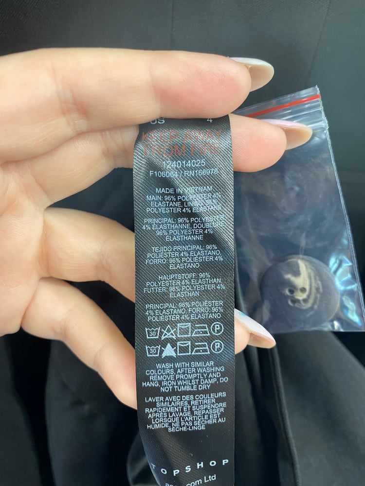 Fabulous Topshop Oversize Blazer UK8 Black BT001