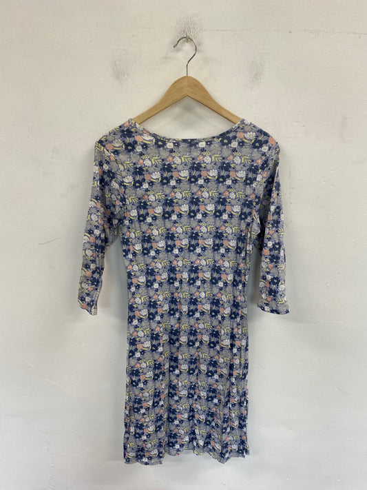 Fabulous AVON Mini Dress UK8-10 Blue Multi Floral BT001