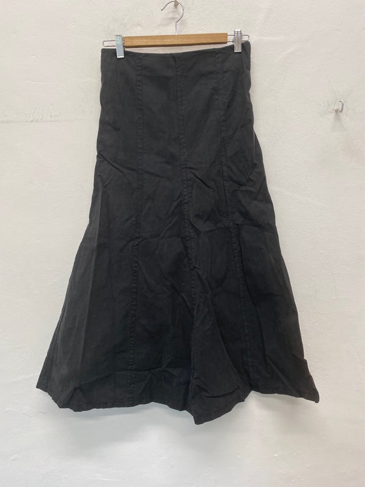 Fabulous vintage Y2K Nicole Farhi boho Maxi Skirt Uk8 Black BT001