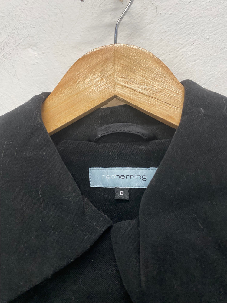 Fabulous Red Herring Blazer Uk8 Black fitted formal BT001