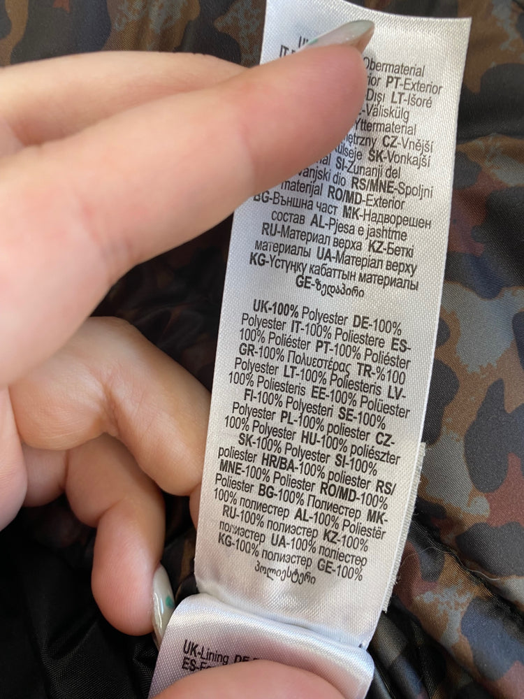 Fabulous AVON Puffer Jacket UK6-8 Brown Animal Print BT001