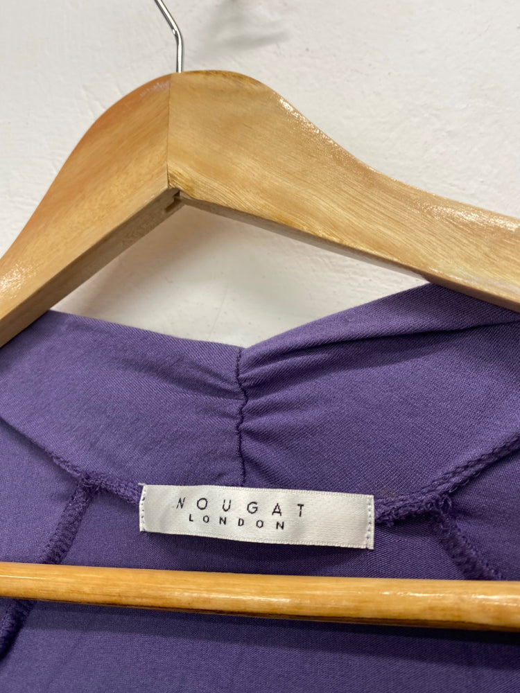 Fabulous Nougat Fit & flare Dress Uk8 Purple boho classic BT001