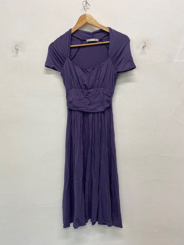 Fabulous Nougat Fit & flare Dress Uk8 Purple boho classic BT001